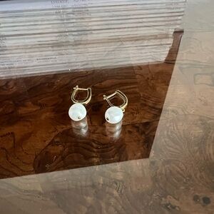 The M Jewelers Pave Pearl Drop Earrings